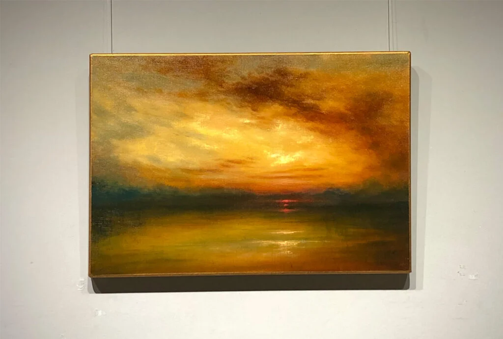 Between darkness and light oil painting Nial Adams