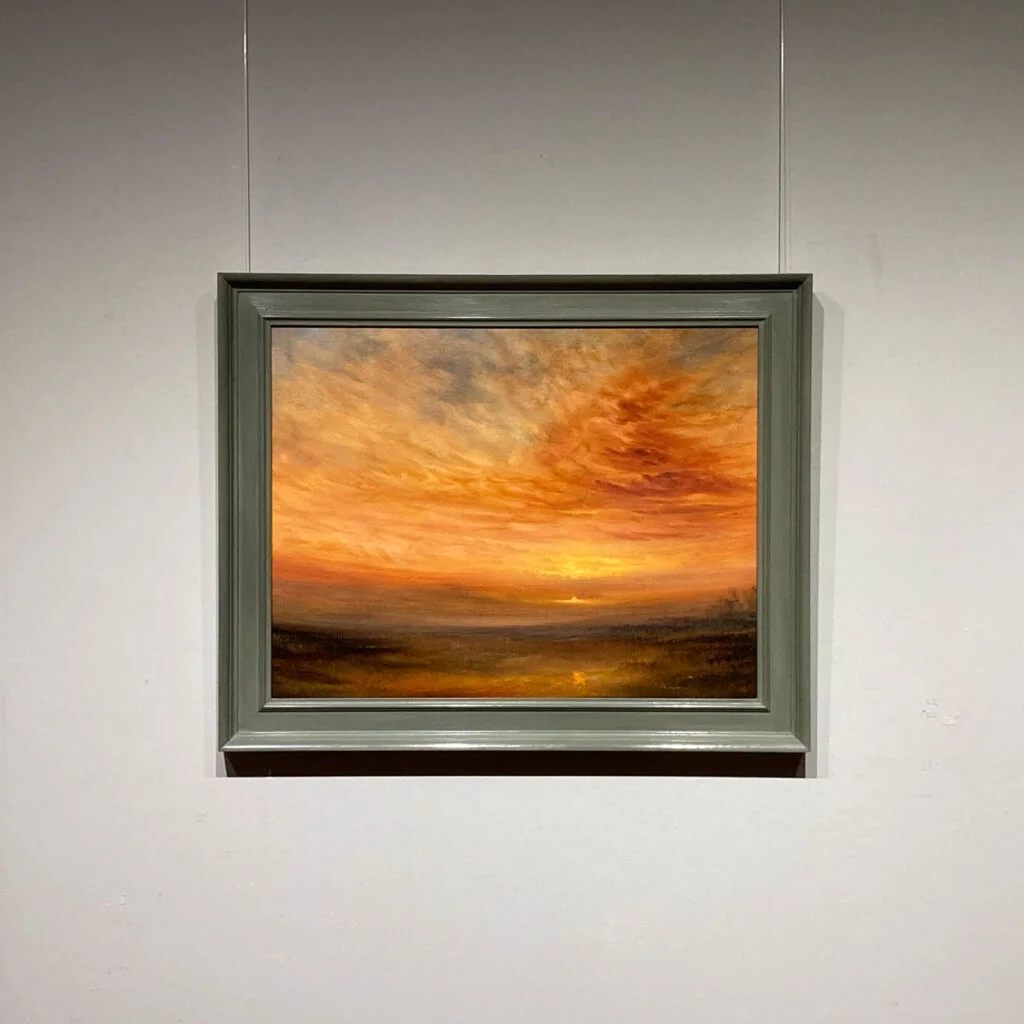 A Autumn Sunset Original Oil Painting FRSA Nial Adams