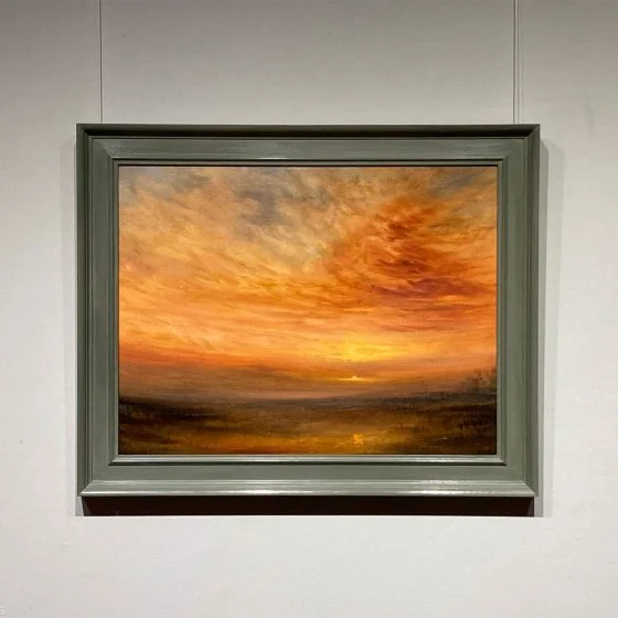 A Autumn Sunset Original Oil Painting FRSA Nial Adams