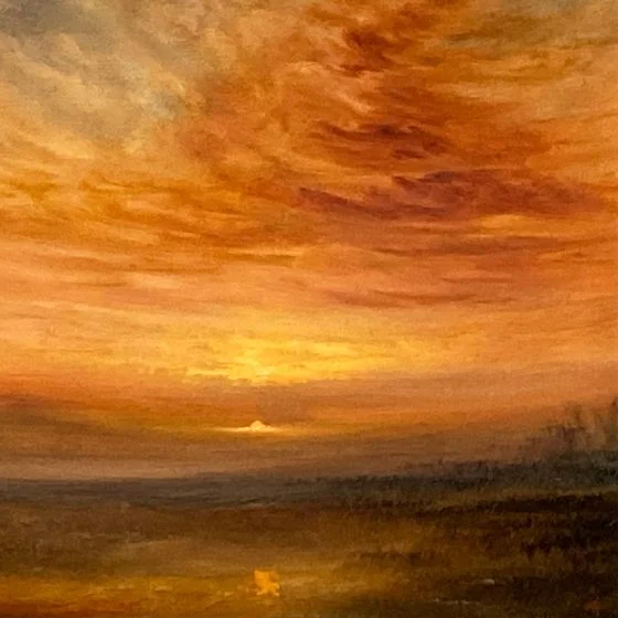 A Autumn Sunset Original Oil Painting FRSA Nial Adams