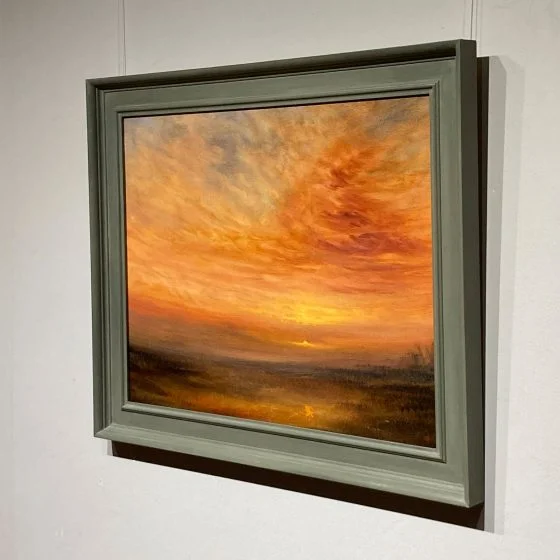 A Autumn Sunset Original Oil Painting FRSA Nial Adams